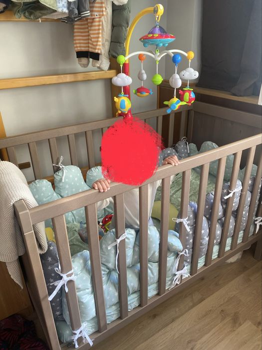 Pat bebelusi Sundvik Ikea, din lemn masiv 60x120 cm