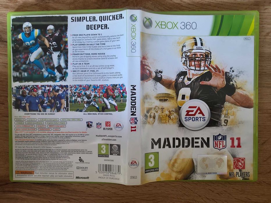 Madden NFL 11 за Xbox 360 | Книжка | Тествана и работи отлично