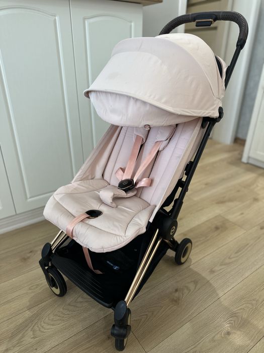 Cybex Coya peach pink rose gold шаси