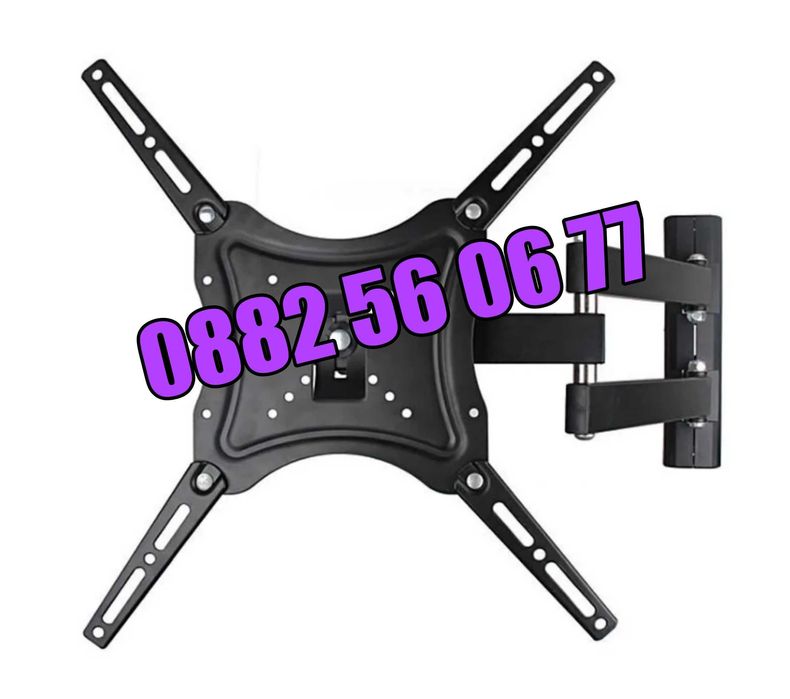 Въртяща стойка за телевизор за стена 14-55", подвижна стойка до 50кг