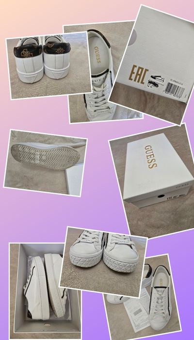 Sneakers Guess Pardie6 FLJPR6 ELE12 Alb