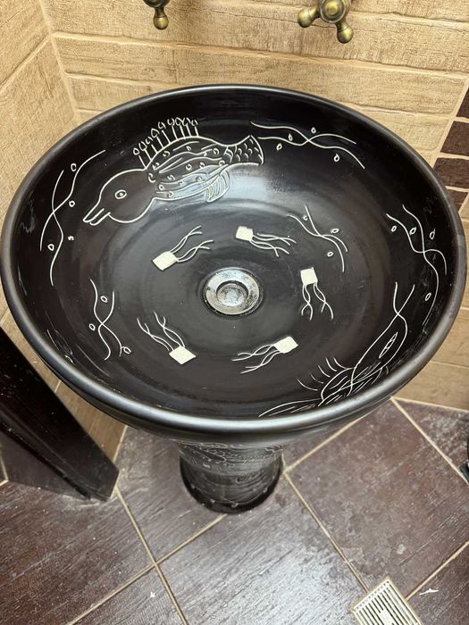 Мивка за Баня комплект с огледало,Тоалетна,WC,Свободно стояща мивка