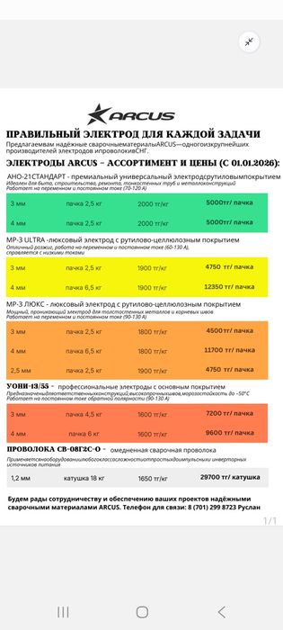 Сварочные электроды оптом Петропавловск