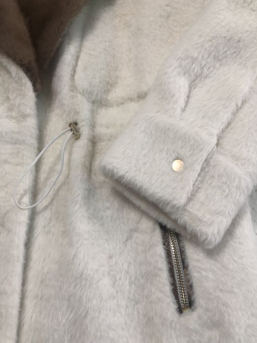 Шуба алькантара воротник норка