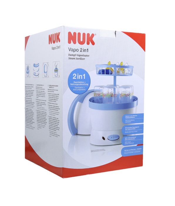 NUK Стерилизатор за 5 шишета + уред за задушаване на зеленчуци 2в1