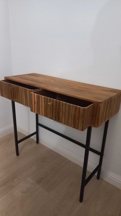 Consola din lemn de mango cu picioare metalice