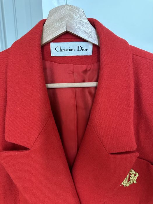 Винтажный красный пиджак Диор Dior