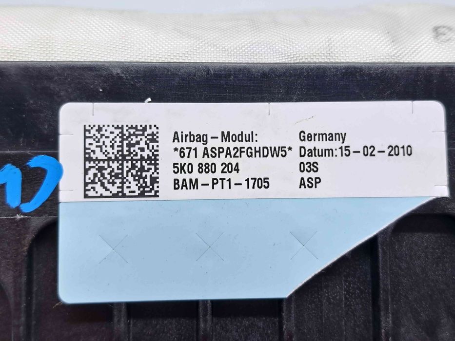 Airbag pasager Volkswagen Golf 6 (5K1) GTI [Fabr 2009-2013] 5K0880204