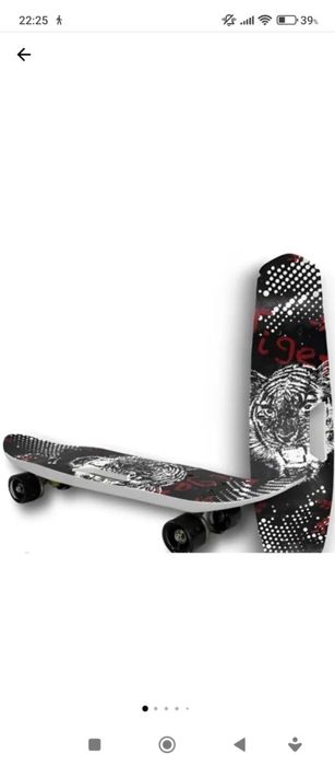 Penny board portabil multicolor cu roti de siliicon si lumini led