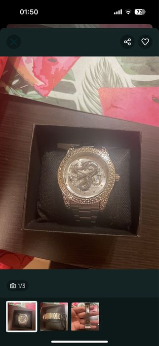 ceas cu diamante pe baterie