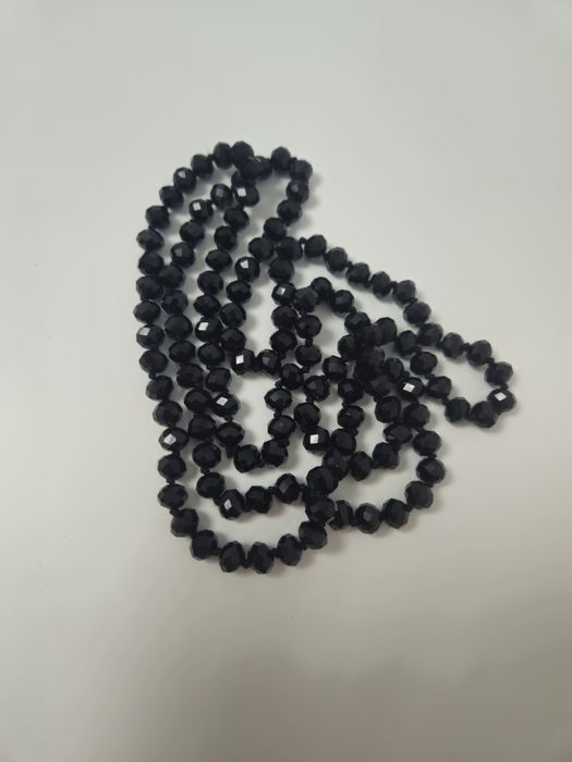 Colier rozaliu negru mare superb NOU