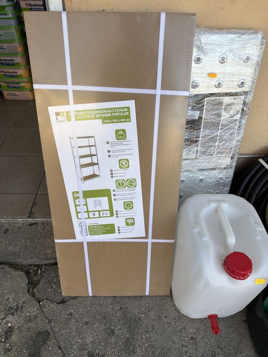 Метален  подцинкован стелаж 5х175 кг 1800х900х400