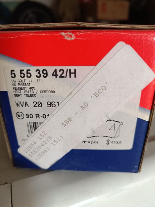 Колодки тормозные дисковые гольф пассат