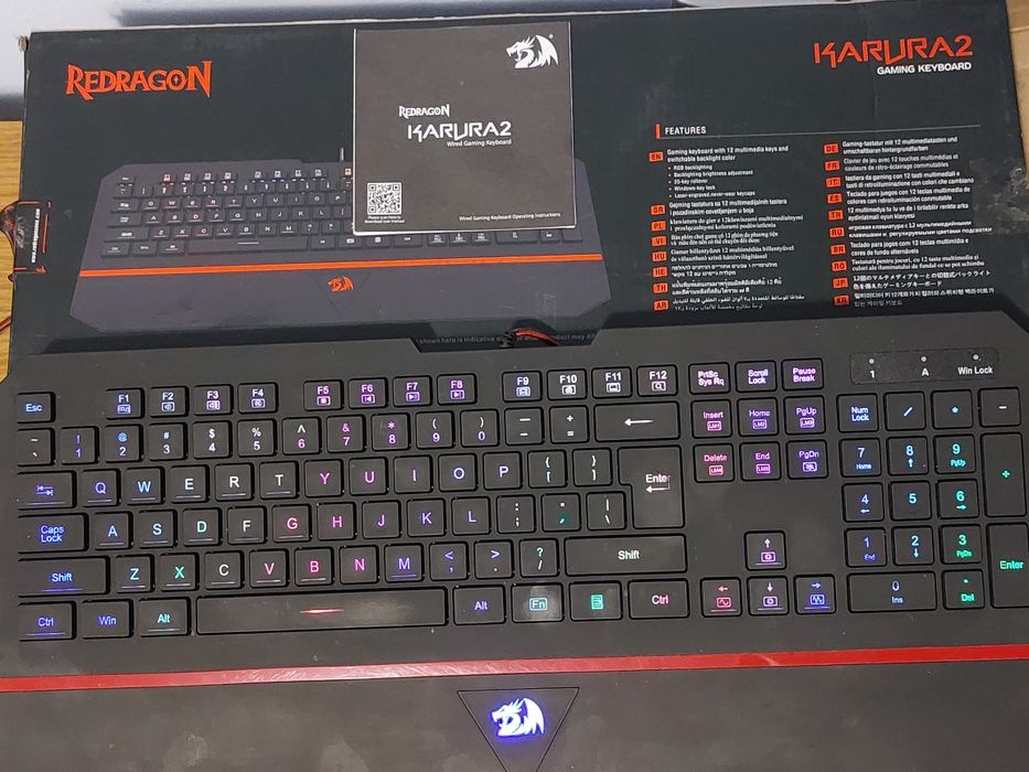 NOU ‼️ Tastatura RGB Gaming Redragon Karura 2, pe fir USB