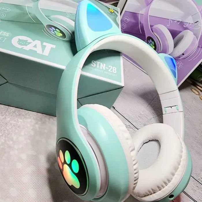 Безжични детски слушалки Bluetooth слушалки със светлина Cat-23M