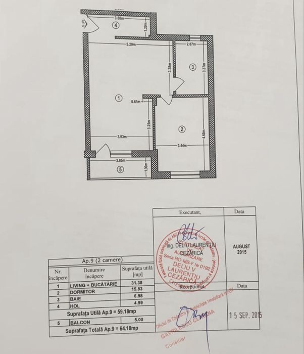 Apartament 2 camere Apusului-Rosu Proprietar