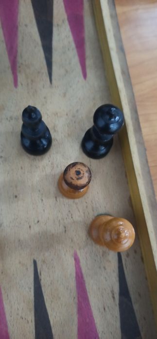 Sah + table lemn vechi de colecție