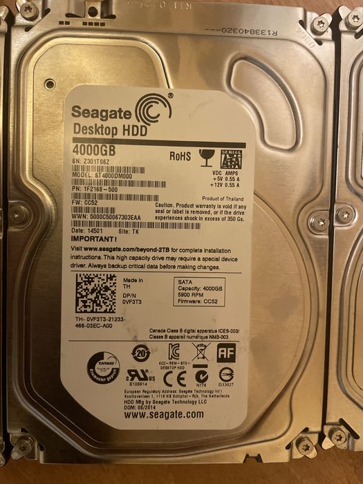 Hdd Seagate 4TB testate