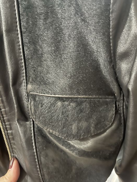 Кожено яке с косъм от пони