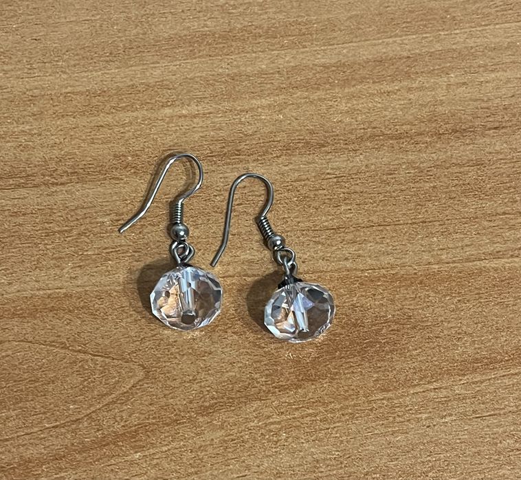 Кристални обеци с кукички