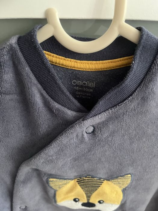 Obaïbi велурен бебешки гащеризон 18 месеца / 80 см