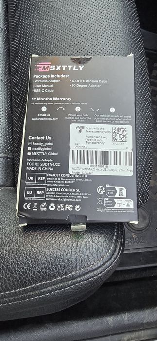 Adaptor wireless ptr Android auto sau Apple car play
