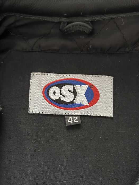 Мъжко кожено мото яке OSX с протектори размер 42- НОВО