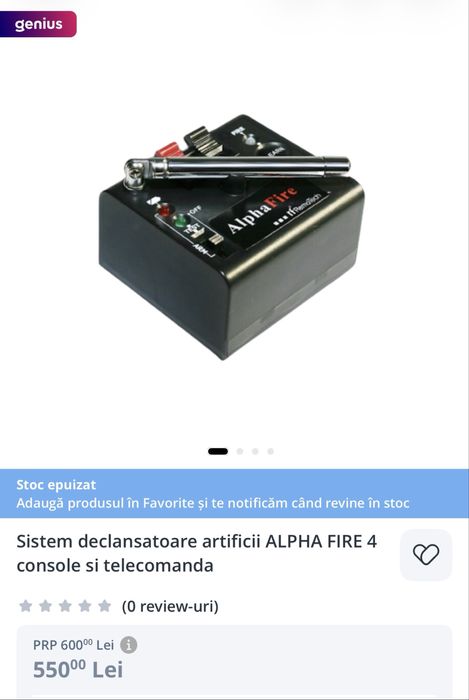 Sistem declansatoare artificii ALPHA FIRE 4 console si telecomanda