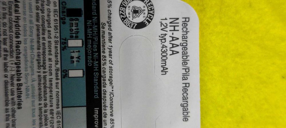 SONY- AAA CicleEnergy, 4300mAh Аккумуляторы высокого качества.