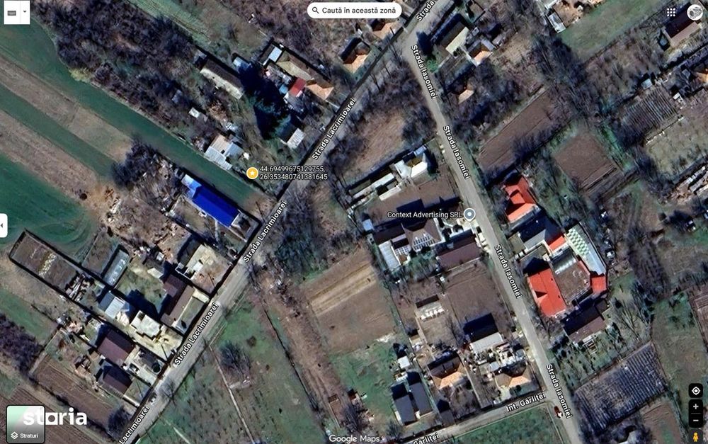 Teren 1100 mp cu casă demolata de vânzare în zonă rurală, 29 mp