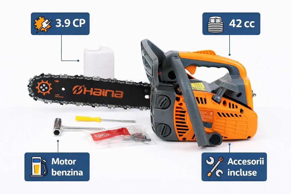 Drujba benzina Haina 3.9CP 42cc puternica compacta