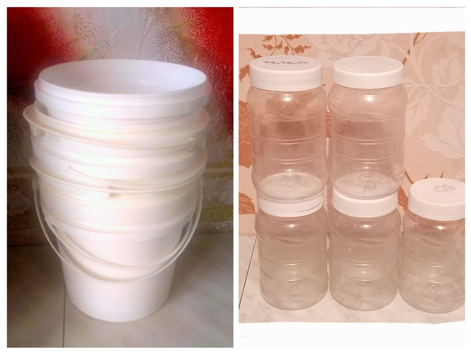 Ведерки 1л. Баночки .Шпатель