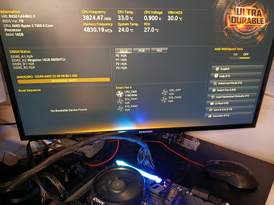 Kit Gigabyte B650 Gaming x Ax + R5 7600 + 16gb DDR5 Kingston Fury 6400 mt