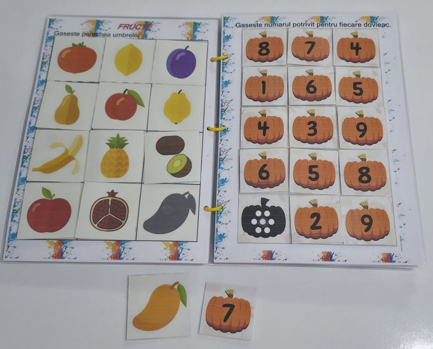 Caiet educativ reutilizabil lucrat manual
