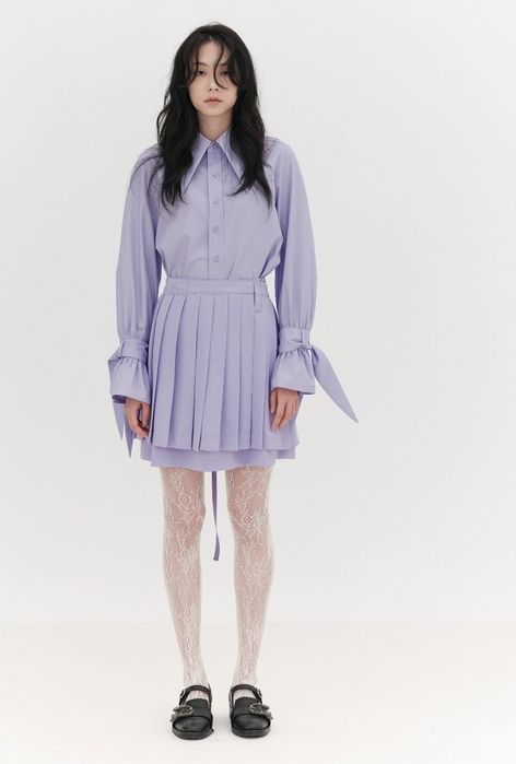 Плятье рубашка лавандово сиреневом оценке