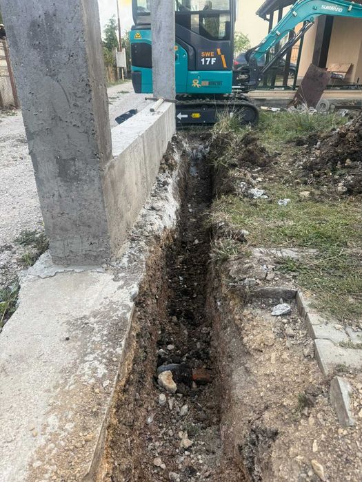 Мини багер + самосвал 3.5т -> СВОБОДНИ ЧАСОВЕ!