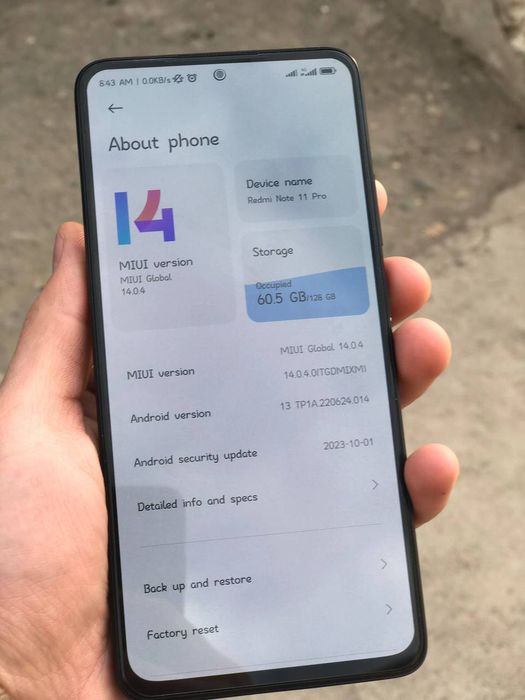 Redmi Note 11 pro 6/128