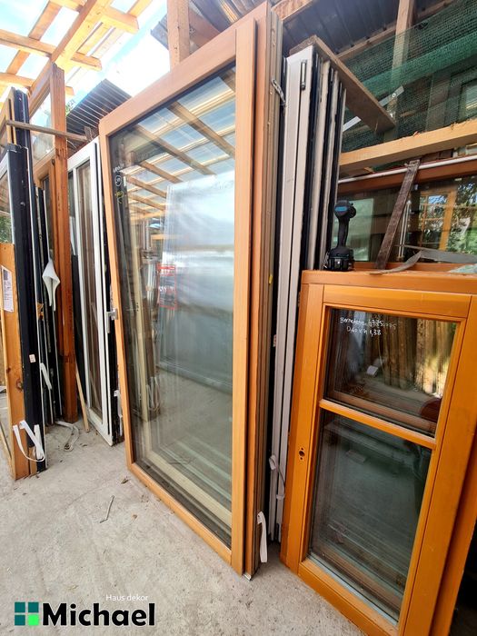 Usa terasa lemn,TRIPAN, 1.08 x h 2.11 , Internorm Austria ( LVIII )