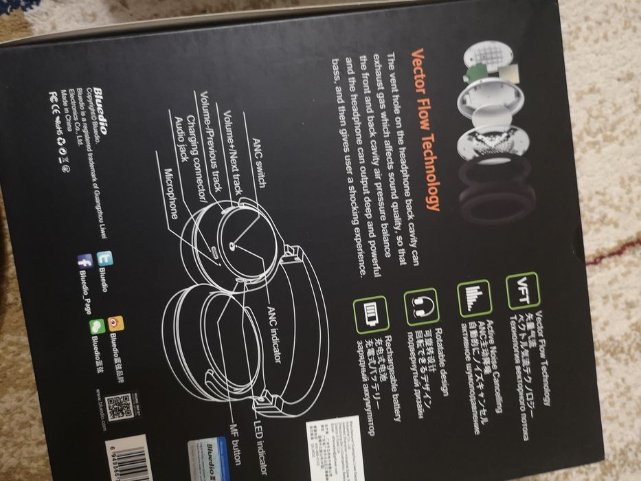 Casti bluetooth Bluedio Vector Faith Gen 2 cu Noise Cancelation