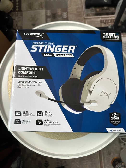 Casti HyperX Cloud Stinger Core Wireless White