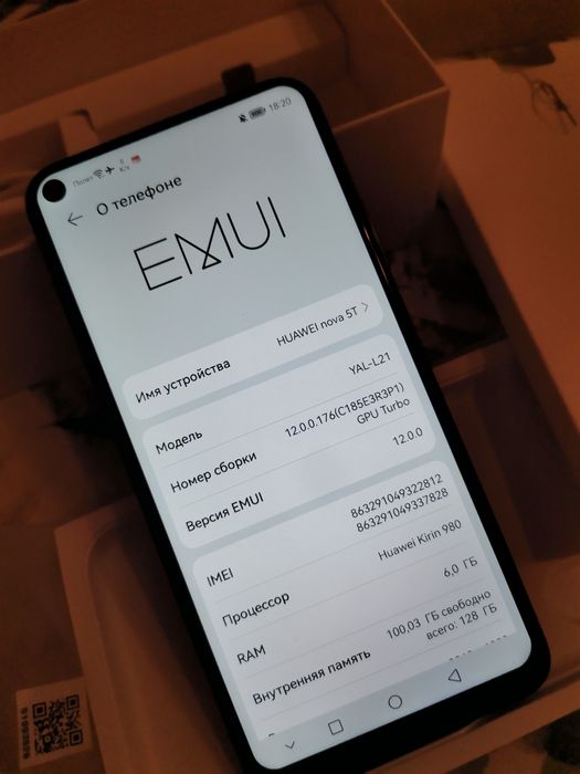 Хуавей нова 5т (Huawei Nova 5t6×128)