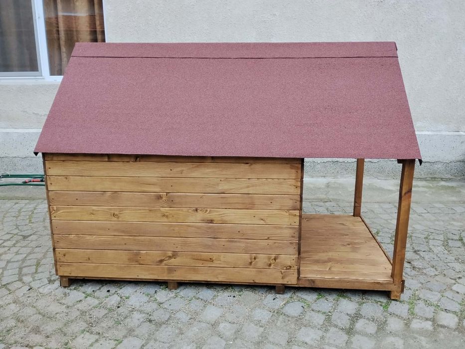 Дървена къща за големи кучета Алабай Кане Корсо къща куче колиба