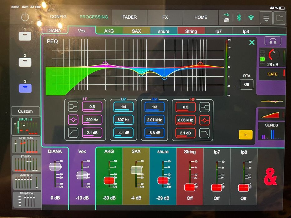 Mixer Digital Allen & Heath CQ-20B