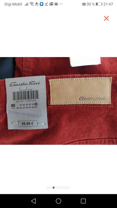 Corduroy Jeans marca Emidio Tucci