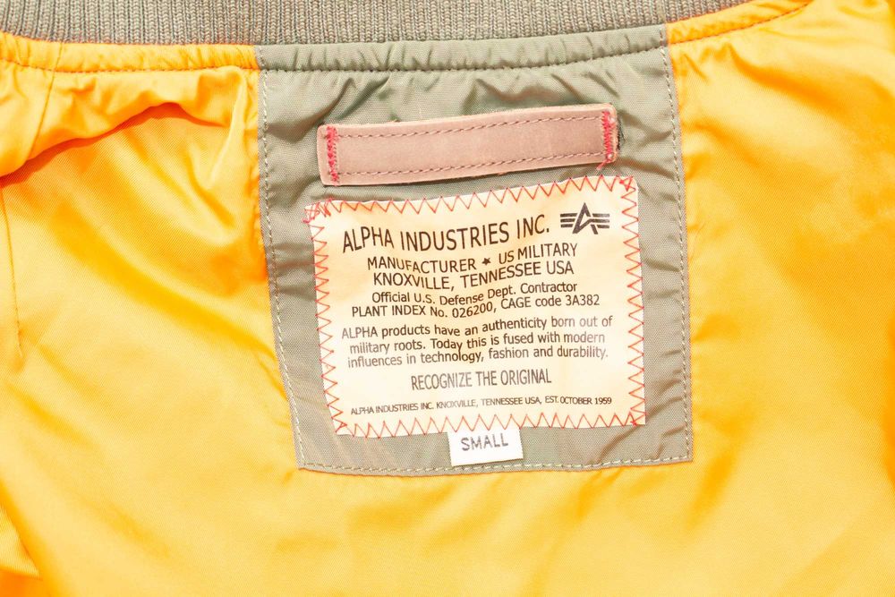 Alpha Industries MA-1 оригинално мъжко яке в зелено S