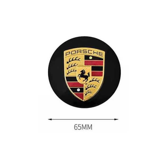 капачки за джанти Порше Porsche черни 65мм комплект от 4 броя