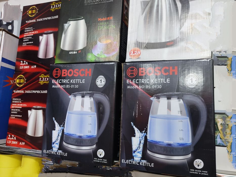 Чайник электрический Тефаль прозрачный стеклянный шиша чойнак