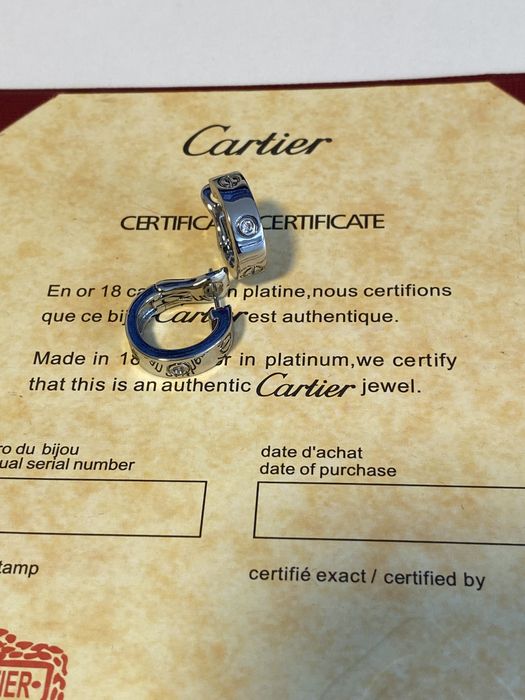 Cercei Cartier LOVE Aur Alb 750 cu diamante