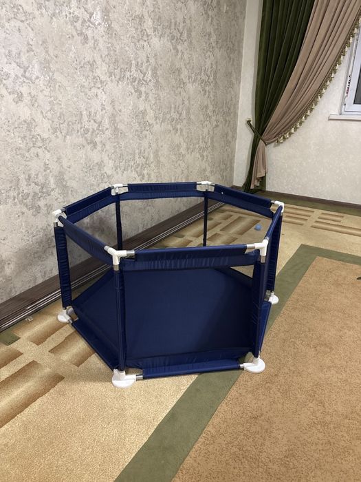Игровой манеж синий