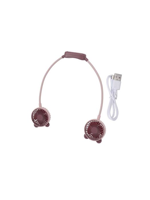 Портативный мини вентилятор на шею аккумуляторный USB.vl2